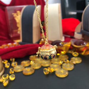 Original design Gawu box pendant 24K can be opened to hold things lucky good luck necklace for men and women get rich overnight (gift lucky ingot)