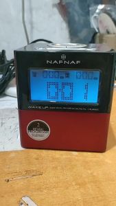 Clock controlled radio LED alarm clock with AM and FM channel radio dual alarm clock with snooze function