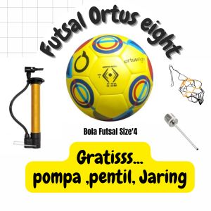 Bola Futsal Ortus Eight size 4 - free pompa bola pentil dan jaring