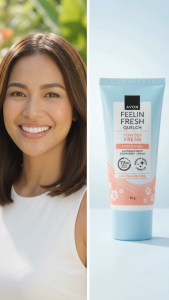 Avon Feelin Fresh Quelch Brightening Powder Fresh Antiperspirant Deodorant Cream 50g 72H Wetness Protection