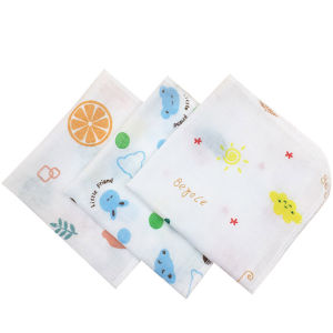 Ultra-Thin Pure Cotton Muslin Baby Towel Newborn Face Wash Cloth Small Handkerchief Infant Saliva Towel Square Mini