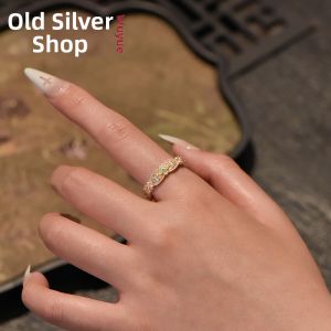 WU YUE JEWELRY | Chinese Fusion 999.9 Sterling Silver Flower Ring