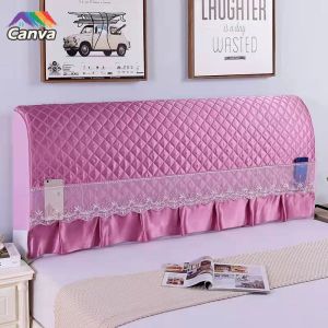 คล้องปลอกหุ้มหัวไม้ยุโรปยืด หนา แบบยุโรปยืด หัวผ้า คูลม หัวฝา ครอบกันฝุ่น 120/150/1800/200/220 ซม. Cover Headboard