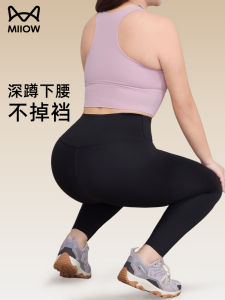plus Size Sharkskin Pants High Waist Fitness Yoga Womens Bottoming Trousers No Embarrassing Lines Catman MiiOW Brand