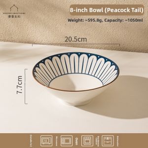 MODERN SWEETHOME | Underglaze Colored Large Noodle Bowl