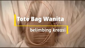 Tas Totebag Wanita Kain Tebal Resleting Model Korean Style