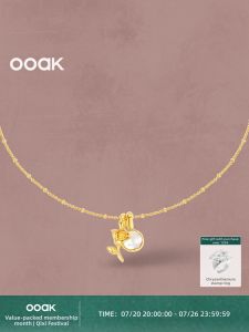Light Luxury Original Design Pearl Bud Rose Necklace