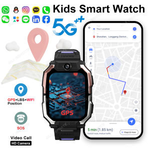 4G/5G Childrens Smartwatch HD Camera Video Call SOS GPS Positioning Tracker Kids Watch Alarm Clock Calculator Boys Girls Gifts