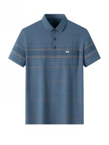 ROMON | เสื้อยืดคอโปโลผู้ชาย 100% ผ้าฝ้าย ทรงหลวม ปกติ แขนสั้น ฤดูร้อน บาง คอปก ลำลอง สำหรับผู้ชาย วัยกลางคน วัยชรา