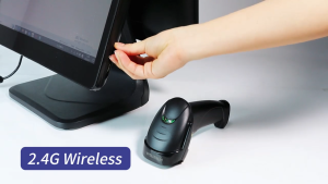 WELLTECH เครื่องสแกนบาร์โค้ดไร้สาย อ่านบาร์โค้ด 1D Laser Barcode Scanner รุ่น X-620F
