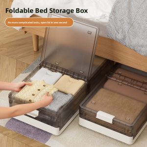 MONLEYTA | Large Capacity Plastic Foldable Storage Box For Clothes And Quilts Home Use Toy Snack Organizer Cabinet Multi-Functional