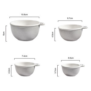 fMBB 4pcs (Set) Ceramic Measuring Cup 60ml/80ml/125ml/250ml Quality Baking Tools And Equipments Set