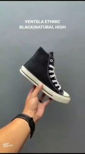 Sepatu pria ventela ethnic black natural high terbaru