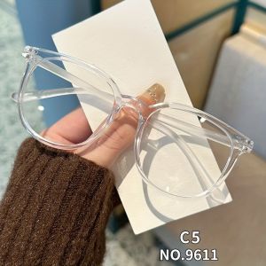Ultra-Light Retro Tea Brown Blue Light Blocking Glasses Korean Style Large Frame Eyewear