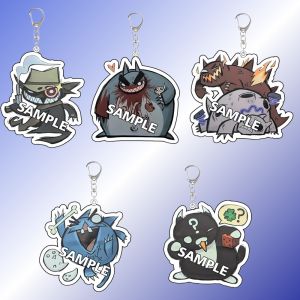 Bandai | For Game Peripheral Zaratana Guillotina Dybbuk Zodiac Gambit 5cm Acrylic KeyChain Cartoons Decoration Pendant Festival Gift
