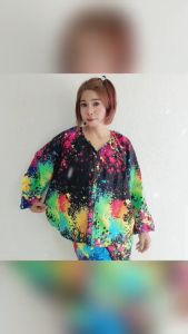 ชุดเซทสาวอวบ ชุดเซตสาวอวบสีสดใสไม่แก่ ชุดเซตกางเกงขายาวสาวอวบ