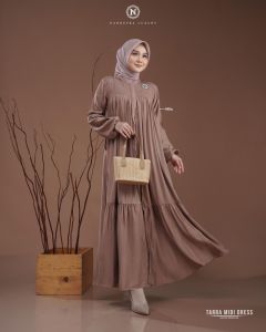 TARRA MIDI DRESS BY Nadheera Luxury gamis dress muslim rayon premium busui wudhu friendly