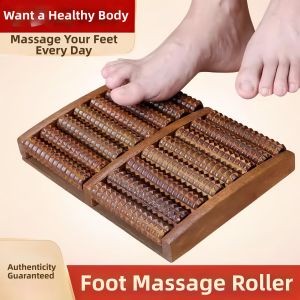 Foot Reflexology Massage Roller Acupressure Wooden