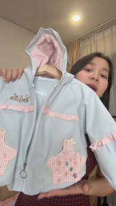 Áo Khoác Gió Tai Thỏ Phối Caro Bé Gái Size 9 ~ 24kg - KimKim Kids