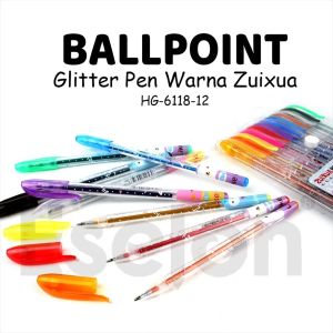 Pulpen Glitter Xuizua 12 warna / Bolpoint Gliter