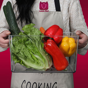 Hộp Đựng Thực Phẩm Có 4 Ngăn Chia Kèm Ray Kéo Khay Chia Ngăn Kéo Tủ Lạnh Cao Cấp Thông Minh Trong Suốt