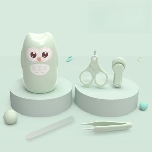 Children Manicure Kit Baby Nail Scissor Baby Nail Care Tool Set Kid Safe Portable Nail Clipper Trimmer File Tweezer with Box