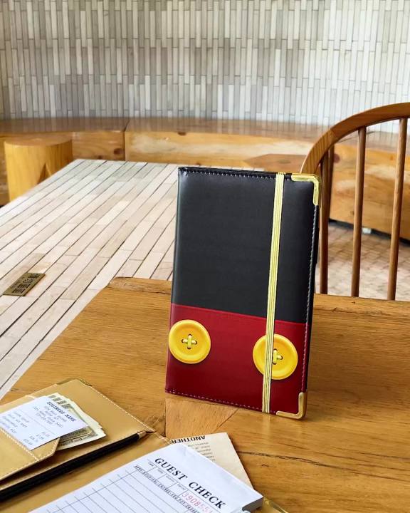 Akkya Server Book for Waitress Cute Serving Books with Zipper Pocket Accessories Cartoon Leather Server Check Book Restaurant Server Booklet Ticket Book Holder Blue