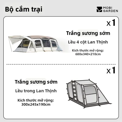 Mobi Garden | Lều Hai Phòng Chống Thấm Nước cho Đưa Đi Dã Ngoại