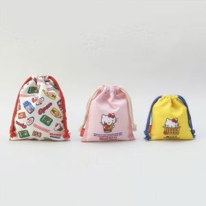 Sanrio | Kawaii Hello Kitty Bundle Bag Three Piece Set Printed Drawstring Bag Travel Small Item Storage Bag Sanrio Gift Toy for Girl