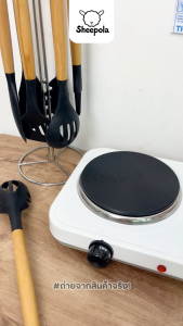 เตาไฟฟ้า อเนกประสงค์ 2หัว สีขาว 500W เตาด้านละ ร้อนเร็ว พกพาสะดวก เตาไฟฟ้า BubbleXshop