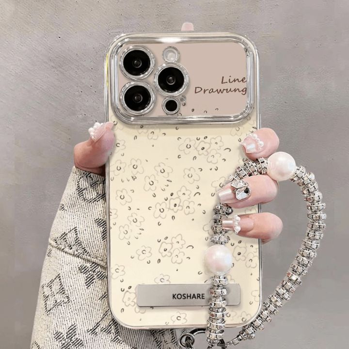 Sup&LV | เคสป้องกันแรงกระแทกพร้อมที่วางและสร้อยข้อมือสำหรับ iPhone 17 ...