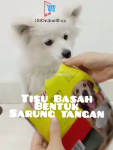 Tisu Basah Sarung Tangan Pet Glove Wipes Dono Hewan Anjing Kucing Satuan Tissu Tissue