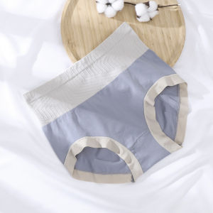 กางเกงชั้นในทรงสามเหลี่ยมเอวสูงสำหรับผู้หญิง ผลิตจากผ้าฝ้ายแท้ เอวสูง ทรงบาง กางเกงชั้นในเสริมสร้างรูปร่างฤดูร้อน 2024