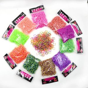 ใหม่! ยางวงกำไลข้อมือยางทอผ้าทำสายข้อมือถักศิลปะคริสต์มาส & งานฝีมือ DIY ของเล่นเด็กหรือผม