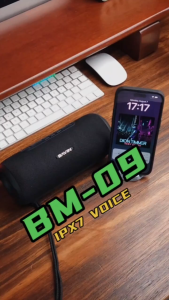 IDEAL1 BAVIN BM09 Wireless Speaker Dual Stereo Audio Mode Portable Bluetooth 5.1V IPX7 Water Splash Proof W/ Strong Double Louds Bass Vibration Built-In Water Resistant Speaker 2000mAh Battery Capacity