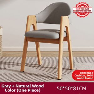 ZHUOHE | Luxury Comfortable Armrest Dining Chair Wood