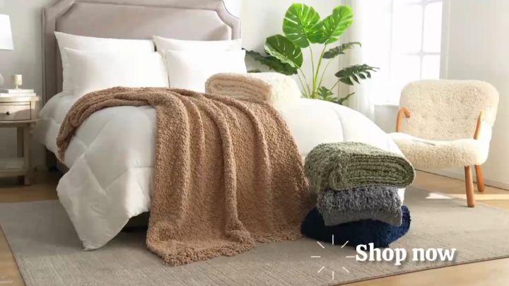 Ivory (120x150cm)47*59 inches| Textured Mulberry Throw Blanket