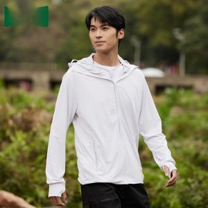 Mens Breathable UV Protection Clothing Ice Cool Large Brim Cycling Sun Protection Suit UPF50+ Windproof Quick Dry Lightweight