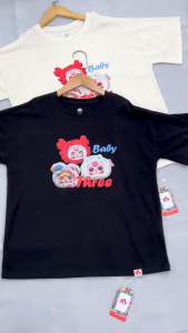 Áo Phông Cotton Bé Gái Riomio Cotton 4 Chiều Chính Phẩm Basic Phom Rộng Tay Trễ Style Hàn Size 8/9–12/13 (30–50kg) RAG1083