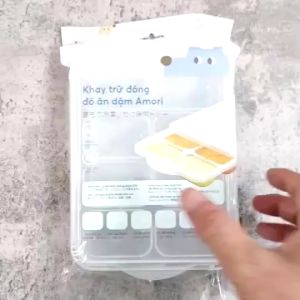 Khay trữ đông đồ ăn dặm cho bé Amori INOCHI hộp bảo quản thực phẩm trẻ em tập ăn nhựa nguyên sinh - giadunggiare