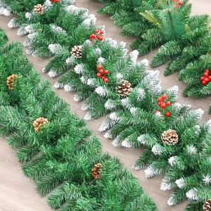 🎄รุ่นหนาแน่นขึ้น ไม่ทิ้งเศษ🎄2.8m เถาวัลย์ประดิษฐ์ เถาวัลย์คริสต์มาส เถาวัลย์ปลอม PVCทนทาน DIYอิสระ หวายสีเขียว ตกแต่งยาว ตกแต่งคริสต์มาส 100%จําลอง เตรียมจัดส่ง  ตกแต่งคริสต์มาส คริสมาสต์