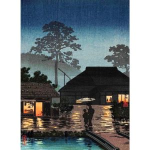 Retro Ukiyo-e Tokyo Nhật Bản Minh Họa Phong Cảnh In Canvas Phong Cách Cổ Điển Nghệ Thuật Treo Tường Phòng Khách Trang Trí Nhà Unframed