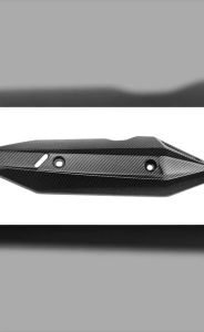 HONDA CLICK MUFFLER COVER CARBON / MATTE BLACK / MATTE CARBON FOR CLICK V3 CLICK V2 GAME CHANGER ACCESSORIES