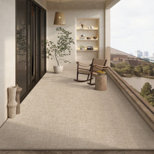 MIMARIJI | Waterproof Sunscreen Non-washable Wipeable Flax-look Premium Balcony Mat