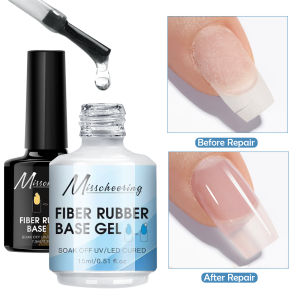 15ML Fiber Glass Rubber Base Gel Nail Polish For Broken Nail Repaired Care Clear Quick Building Soak Off UV Gel Varnish Multifun