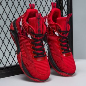Hot Sale Men Korean Fashion Breathable Basketball Shoes Sports Sneakers Comfortable High Top Outdoors Casual White Rubber Shoes For Men On Sale