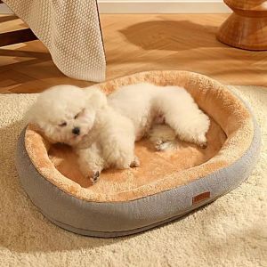 Dog Sleeping Bed for Large Dogs Washable Removable Kennel Dog Bed Extra Large Comfy for Small Medium Big Dogs Oval Round Pet Bed for Dog Puppy Cats Anti-Slip Bottom