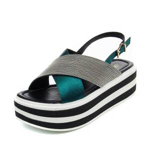 Casual Roman Style Thick Bottom Platform Sandals Womens Summer 2024 New Korean Version Versatile Buckle Strap Heightening INS Sandals