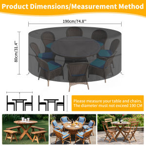 10 Sizes Outdoor Patio Garden Furniture Waterproof Covers Rain Snow Chair covers for Sofa Table Chair Dust Proof Cover