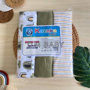 Seri Avocado - 3 PCS Bedong Motif UK Jumbo 90x110cm Bahan Kaos SNI Bedong Bayi New Born Bedong Bayi Baru Lahir New Born